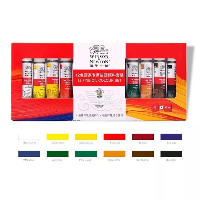 Winsor Newton Öl Farbset Kunst 12 Farben x 12ml