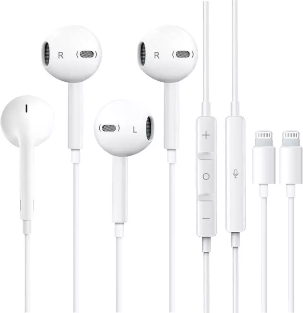 Welcozon Apple Headphones [certificado Apple MFi] Auriculares para iPhone...