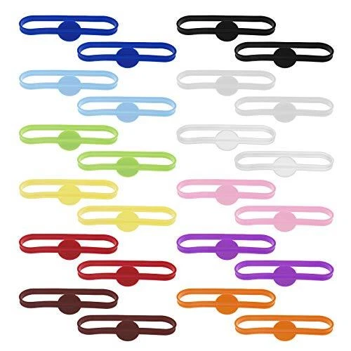 EMSea 24pcs Marque-verres Réutilisable Bande de Boissons Partie de Marqueur Verr