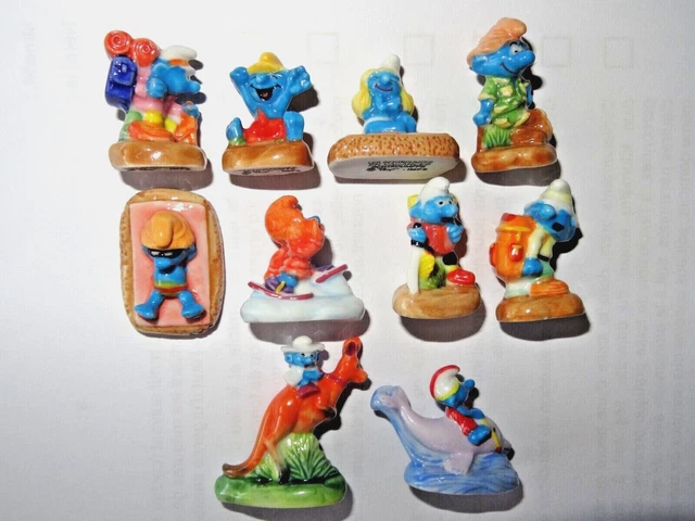Figurine Schtroumpf à Skis En Caoutchouc - Peyo/Dupuis 1980 - Made In France