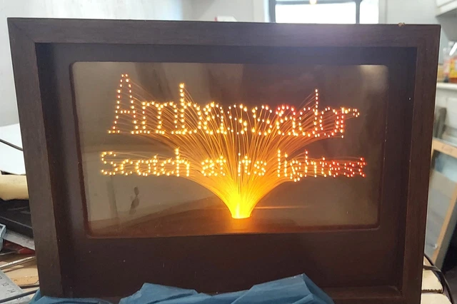 VINTAGE AMBASSADOR SCOTCH Bar Sign- Color Changing Fiber Optics £134.04 ...