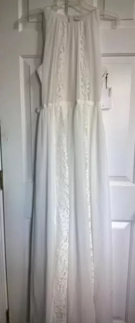 BAILEY 44 dress Ivory White Gypsy Lace Inset maxi size M NWT