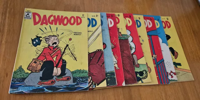 10 Dagwood Comics 1957 to 1960 Australian editions