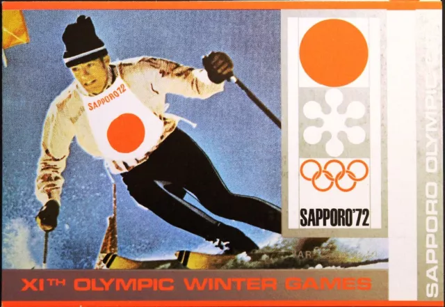 YAR NORTH YEMEN 1971 1456 A FOLDER GOLD Winter Olympics 1972 Sapporo MNH
