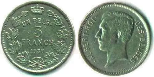 Belgique 5 Francs (1Belga ) 1931 Fr Tb+