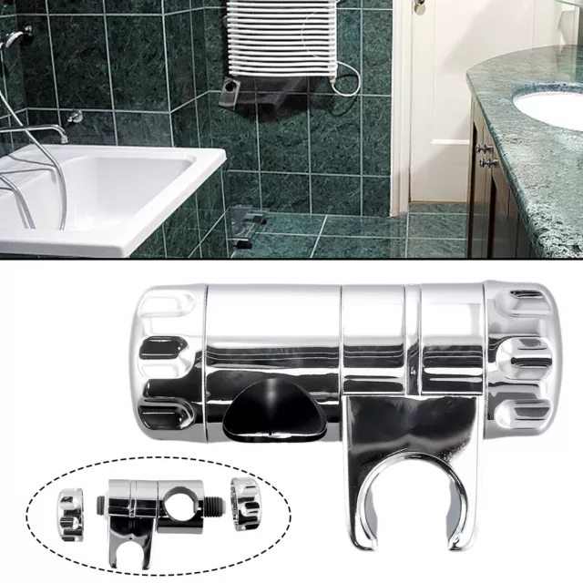 Support de barre coulissante plaqué chrome avec support de rail de douche régl