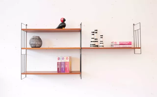 WHB Wandregal Teak Vintage 60er Mid-Century 60s Wall Shelf String