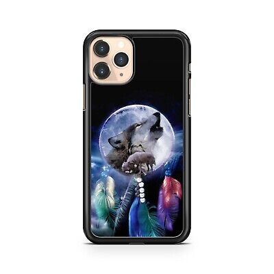 Howling Wolf Animal Full Moon Dream Catcher Feathers Phone Case Cover