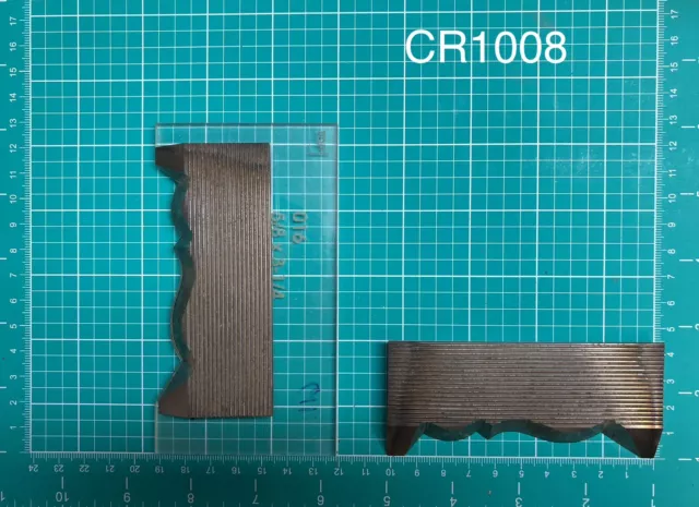 5/16 Corrugated High Speed Steel Molding Knives - Crown Molding Profile -