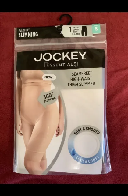 Jockey Essentials Seam Free High Waist Thigh Slimmer Sz Small Hips 36”-37” NIP