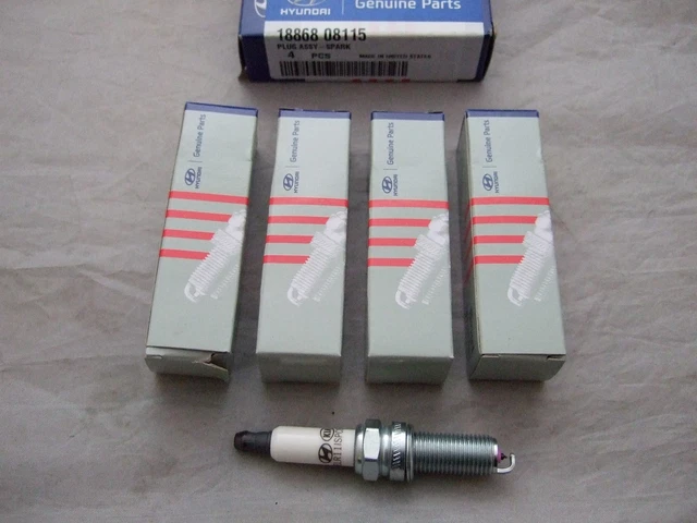 4X GENUINE HYUNDAI Spark Plugs 18868 08115 [Yura Iridium ELR11ISPC8+] £ ...