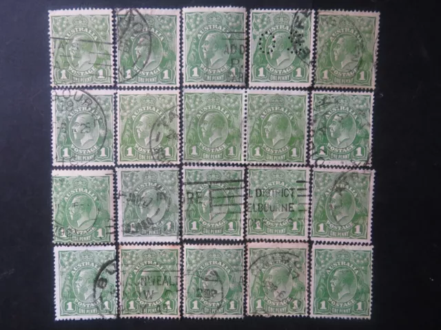 KGV Heads 1d Green Selection - 1 Page