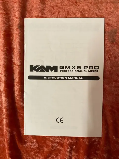 Kam GMX 5 Pro Mixer DJ professionale manuale di istruzioni RE146