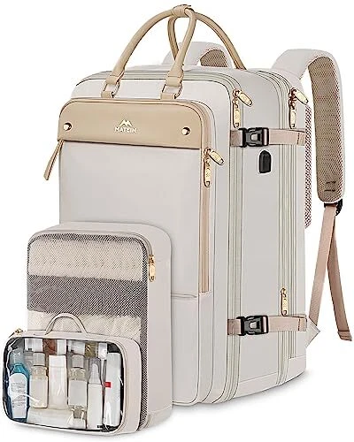 Carry on Backpack for Women, 52L TSA Travel Laptop Backpack with USB Port &