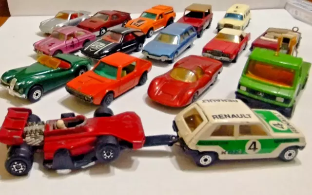 kleine Matchbox Sammlung  16tlg + 1 Siku Mercedes Benz 208