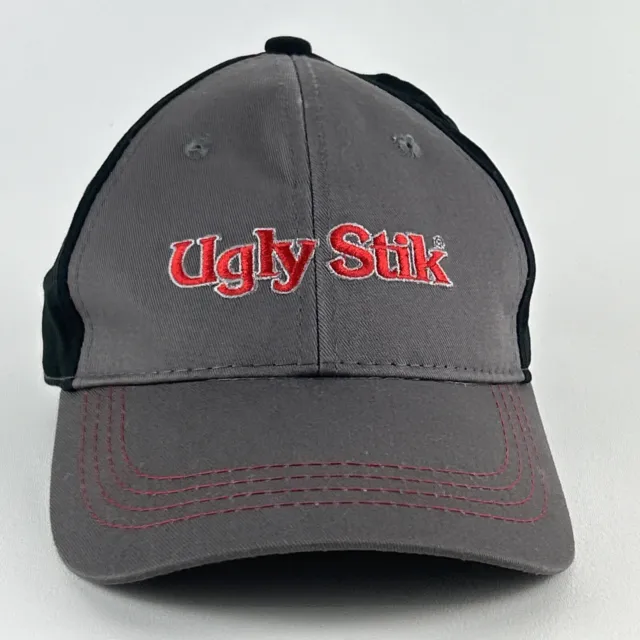 UGLY STIK FISHING Pole Gray/Black Adjustable Strapback Cap/Hat Nwt