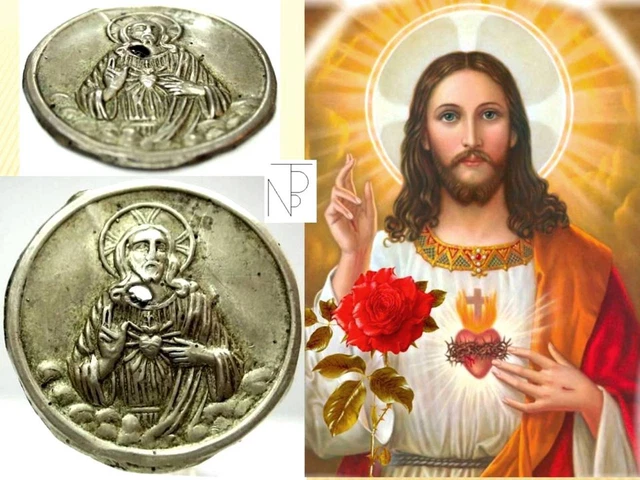 SACRO CUORE DI GESU' (il CRISTO-Medaglia in incuso - 23 mm.) EUR 16,90