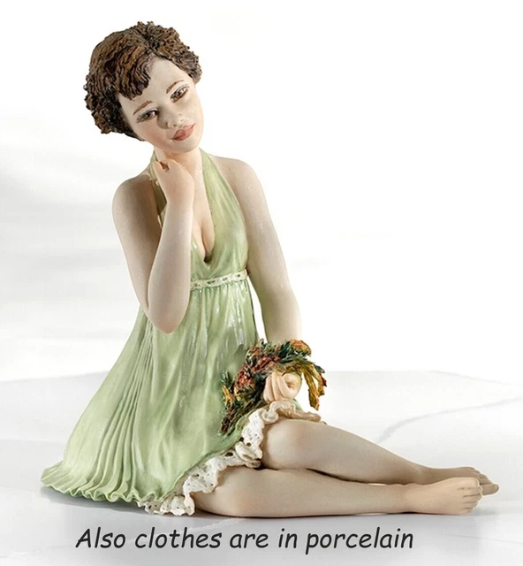 Statuette Décorative Capodimonte - Dame Du 18ème Siècle En Porcelaine Peinte à La Main (60 Cm)
