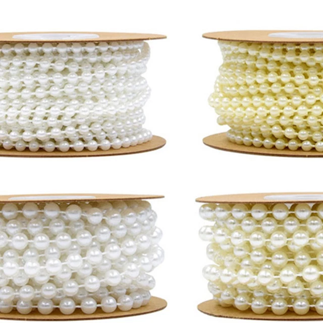 6 MM DIY Crafts Pearls Garland Pearl String Roll Wedding Decor Bulk 3
