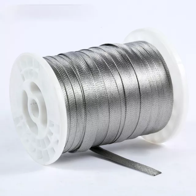 5M 304 Stainless Steel Wire Cable Braided Sleeve Shielding Sheath Expandable DIY