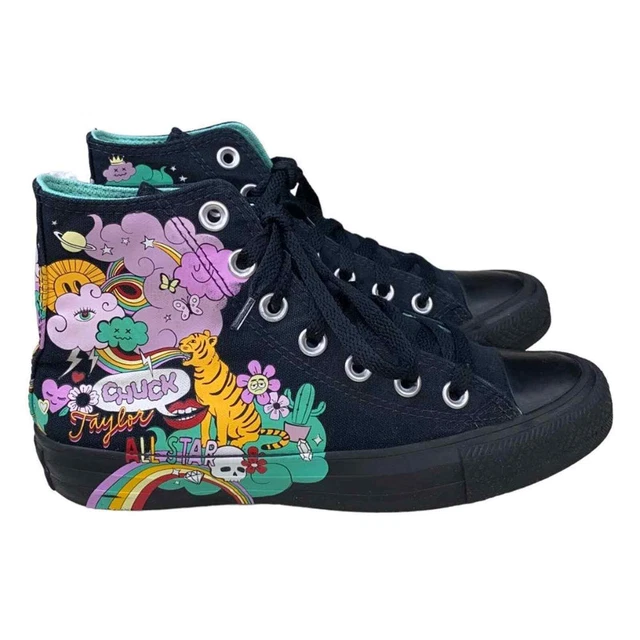 Converse Unisex Adults Black CTAS 171271F Psychedelic Sneaker Shoes Sz US M4 W6