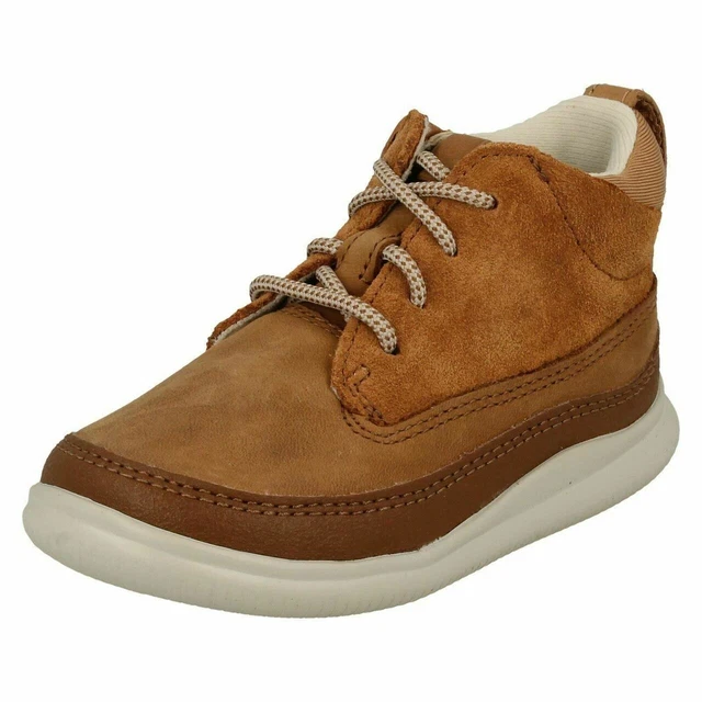 BNIB CLARKS BOYS Toddler CREST AIR Tan Leather Boots