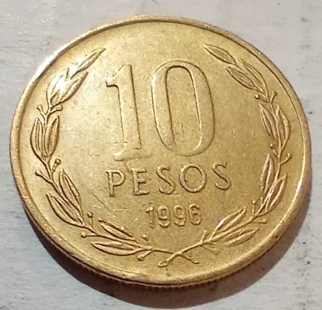 10 Pesos 1996 Chile Coin