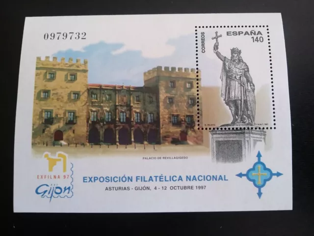 Sellos España Mnh 1997 Hb Exfilna Gijon Asturias