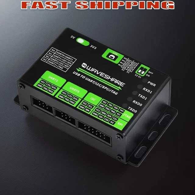 USB TO UART/I2C/SPI/JTAG Adapter Converter 3.3V/5V Supports Multiple ...