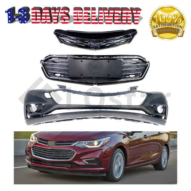 FRONT BUMPER COVER & Front Upper and Lower Grille For 20162018