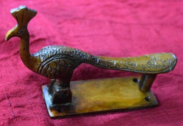 Peacock Shape Door Knocker Solid Brass Handmade Bird Design Home door Bell MJ196