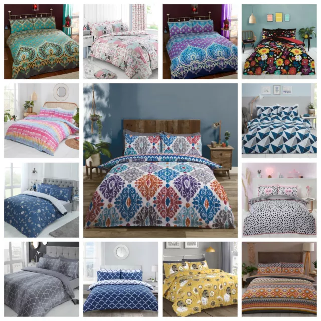 Duvet Cover Bedding Set + Pillowcase Single Double King Size Stylish Quilt Cover