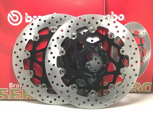 Ducati Monster 695 2006 2007 Coppia Dischi Freno Anteriore Brembo Serie Oro