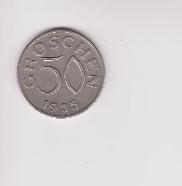 Austria 50 Groschen 1935 HIGH GRADE COIN.SH561