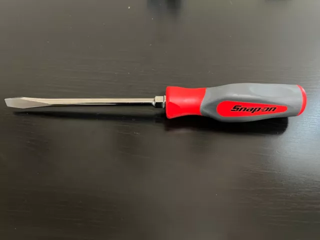 New Snap On Tools Shd6 5/16” Flat Slotted Red Handle Screwdriver - Made In Usa