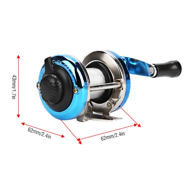 (Blue)Bait Casters Reel High Strength Lightweight Solid Fishing Reel Practical