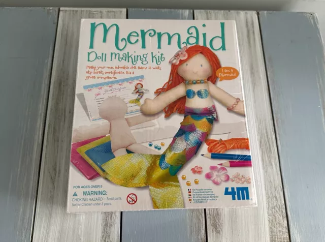 Nwt! 4M Mermaid Doll Making Kit W Birth Certificate How Cute!