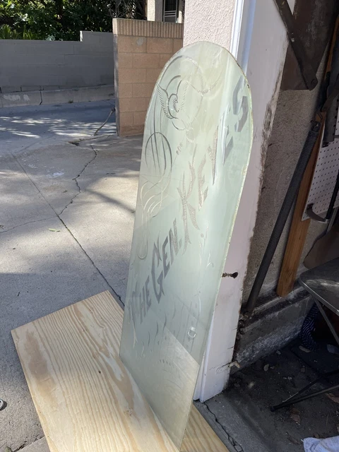 Early 1900s Antique The-Gen-Keyes” The General Keyes Saloon Door Glass 56x21