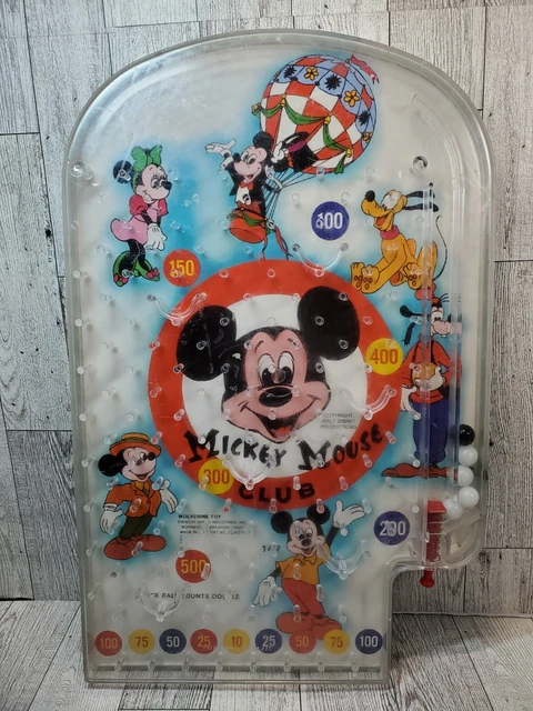 Vintage Disney Mickey Mouse Club 16" X 10" Pinball Game Wolverine Toy