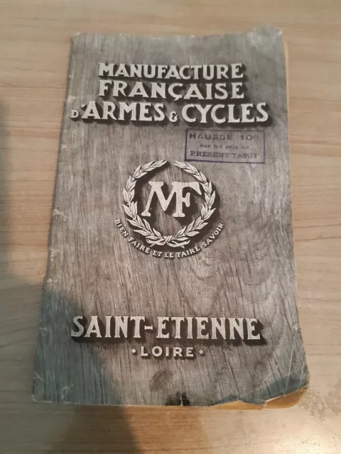 catalogue Manufrance 1923 128 pages manufacture  armes & cycles Saint Etienne