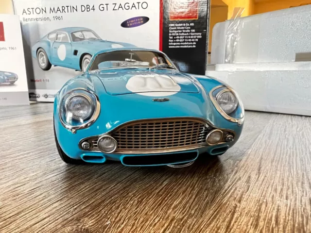 Aston Martin Db4 Gt Zagato 1961 Blue Le 1000 Pièces 1/18 - Cmc M-140 2