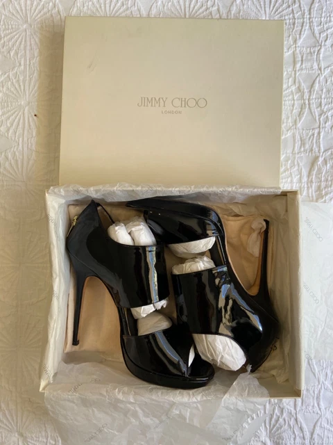 JIMMY CHOO private black patent heels size EU40 excellent condition 