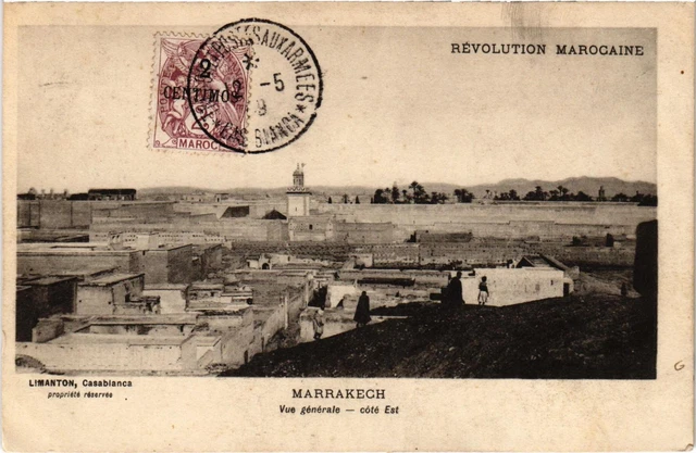 CPA AK MAROC - Marrakech - Vue générale coté Est (93146)