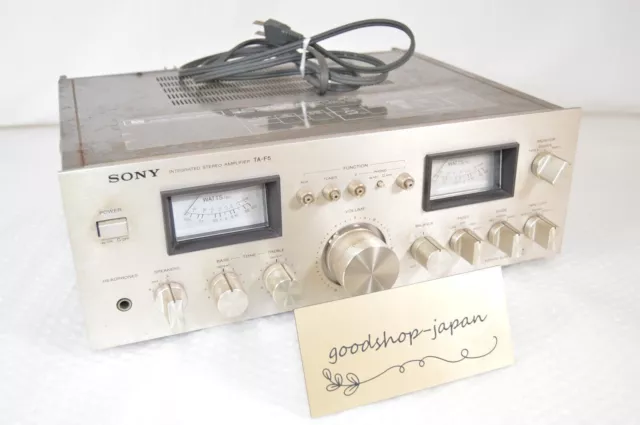 Amplificador estéreo integrado Sony TA-F5 Equipo de audio vintage probado...