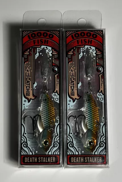 10,000 Fish Death Stalker - Blade Bait (LOT OF 2) 1/2oz - Aqua Flash