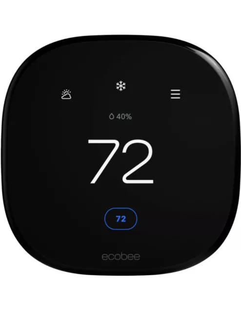 ecobee Smart Thermostat Enhanced - Black ecobee Smart Thermostat Enhanced - Black