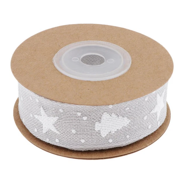 1 Rolle/10m Weihnachten Ripskorn Satinband Geschenkverpackung Weihnachtsdekor grau 2