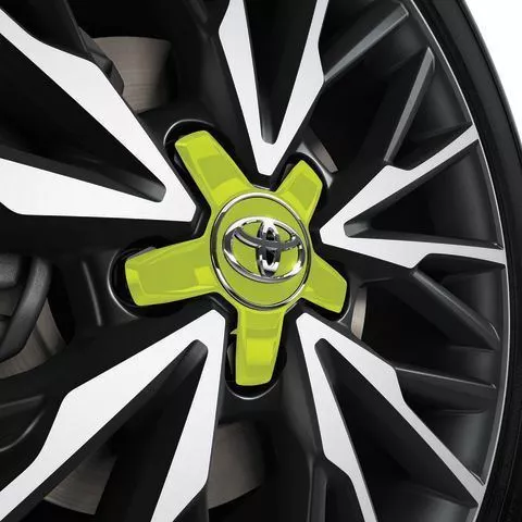 Genuine Toyota  C-HR 2016-19 Centre Caps x-4 Lime Green PW458-10005