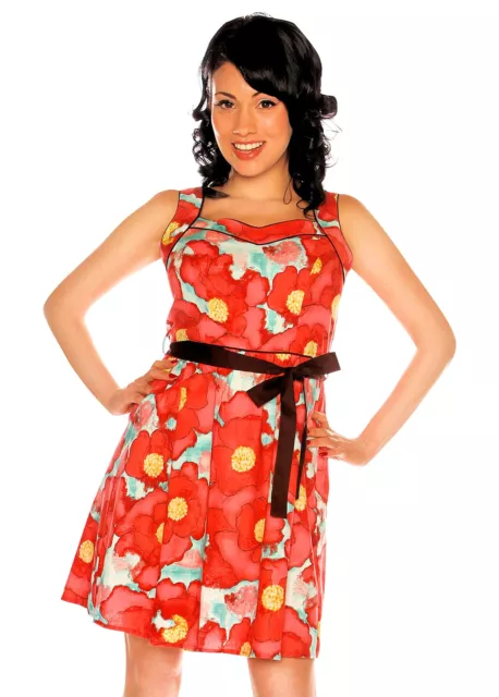 Retrolicious 1950's Style Summer Dress in Red Poppy