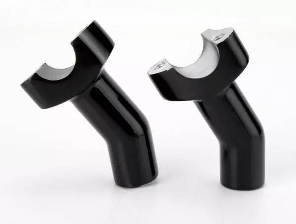 Black 3 1/2" Pullback Handlebar Risers for Harley-Davidson